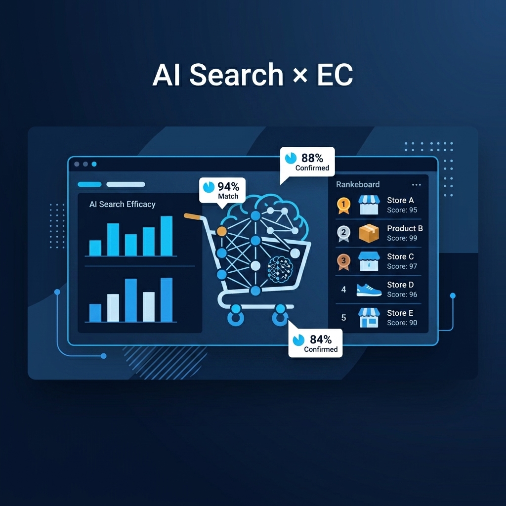 AI検索時代のEC業界ランキング — 104社の可視性スコアを完全公開【2026年5月度データ】