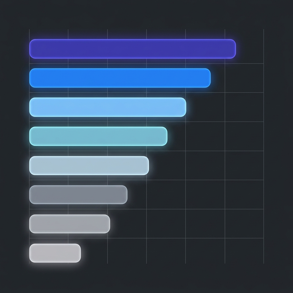 業界別AI可視性スコアの比較チャート