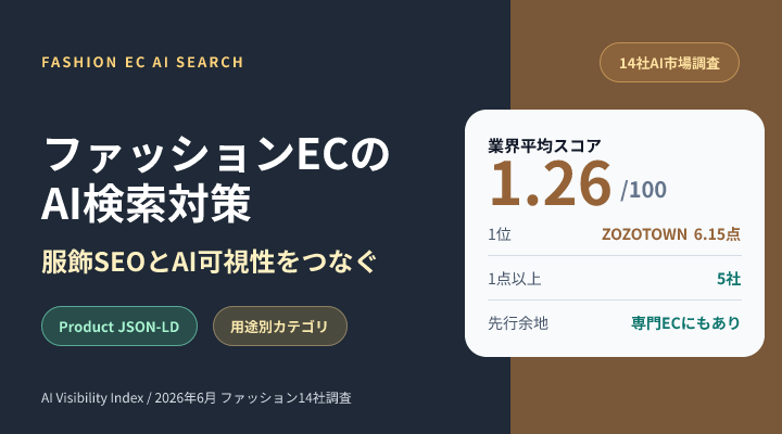 ファッションECのAI検索対策 — 14社AI市場調査で見る服飾SEOとAI可視性【2026年6月】