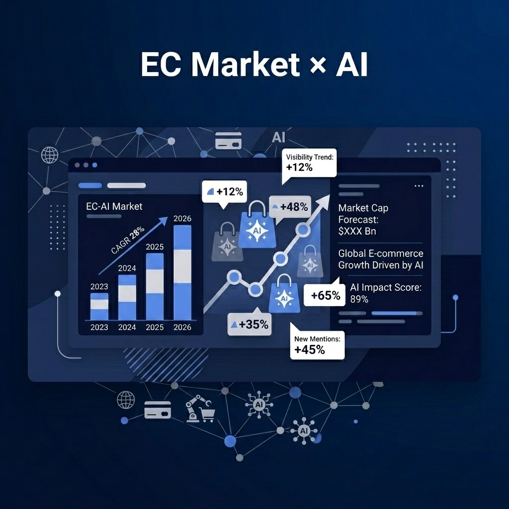 ECサイトのAI検索対策2026 — 104社の観測データで業界別スコアと確認軸を整理